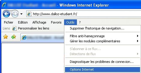 Options Internet - IE